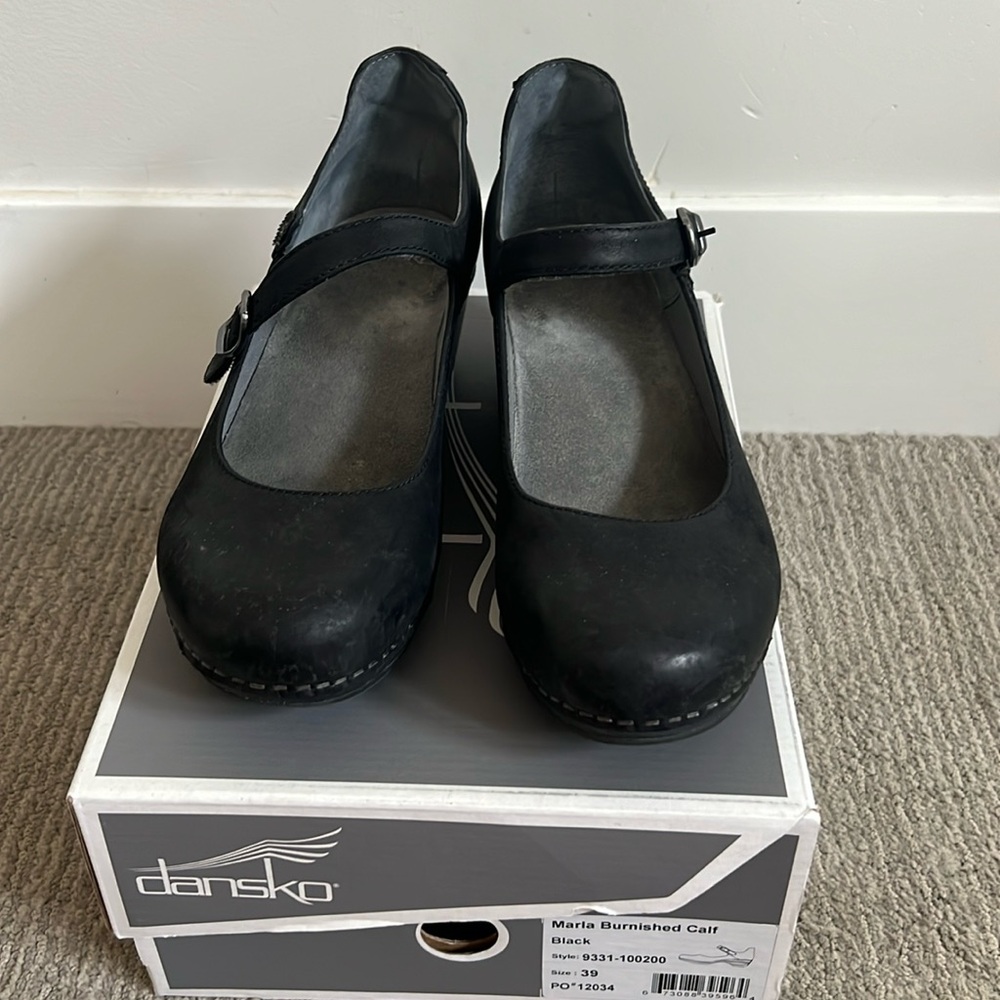 Dansko black Marla Burniahed Calf
